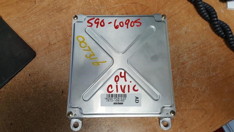 2004 HONDA CIVIC  03-05 Electronic Control Module; Electric (MX Hybrid Behind Rear Seat) Motor California Emissions Engine Control Module