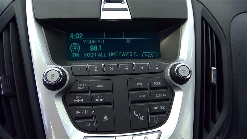 2010 CHEVROLET EQUINOX  10 Receiver AM-FM-XM-CD-MP3 (opt UYE) W/satellite Receiver (opt U2K) Radio Audio