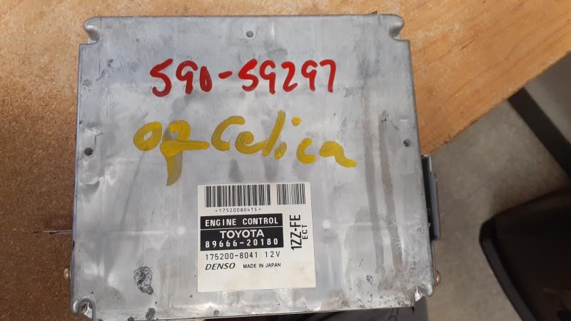 2002 TOYOTA CELICA  02 Electronic Control Module; (behind LH Headlamp Assembly) GT (1ZZFE Engine) AT Engine Control Module