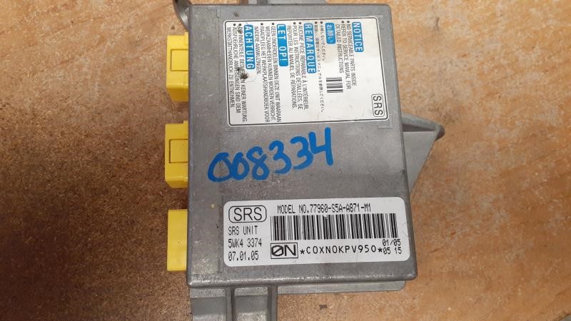 2005 HONDA CIVIC  03-05 Air Bag; (front Console Center Dash) W/o Side Air Bags; Sdn GX (CNG) Chassis Control Module