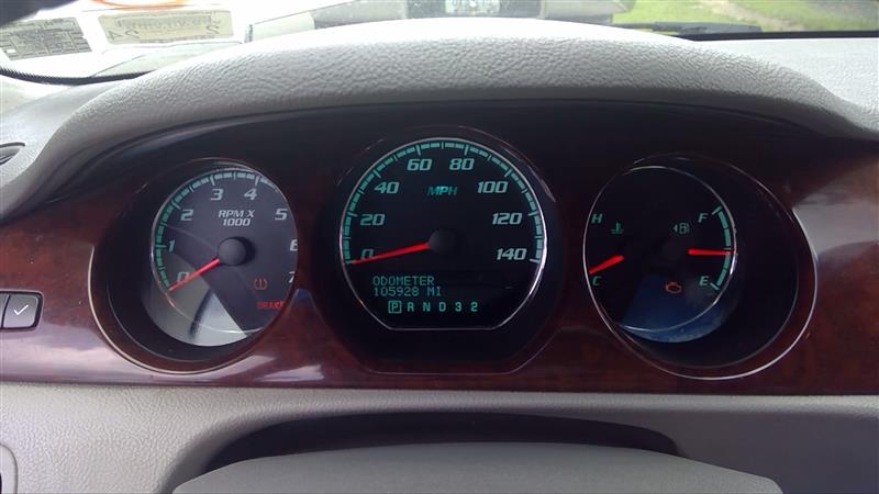 2009 BUICK LUCERNE  09 MPH W/o Opt UJ8; ID 25971721 Speedometer Head Cluster