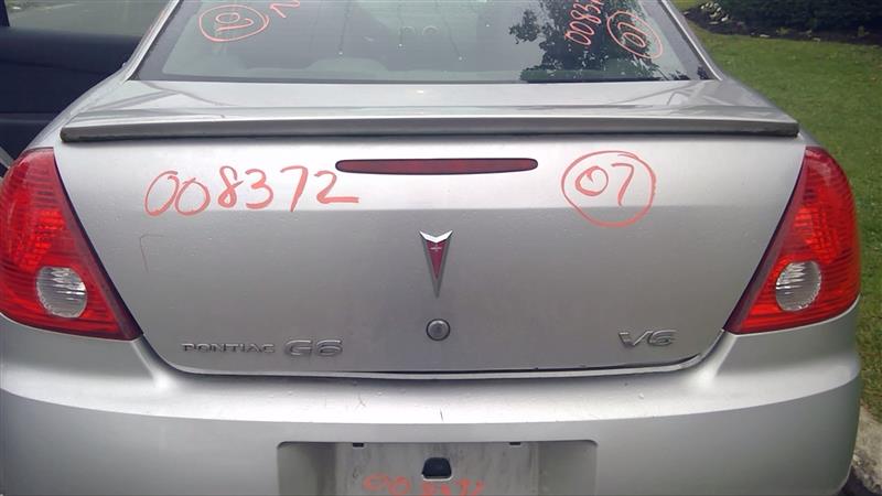2007 PONTIAC G6  10 GT (Sdn) W/spoiler Decklid Tailgate