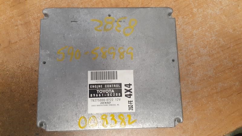 TOYOTA SEQUOIA 2001 Electronic Control Module (center dash), 4x4 Engine Control Module
