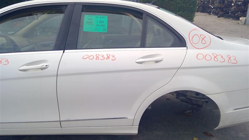 2008 MERCEDES-BENZ MERCEDES C-CLASS  10-14 204 Type; C250 L. Door Assembly Rear Side