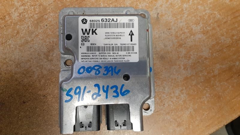 2011 JEEP GRAND CHEROKEE  11-12 Air Bag; W/o Driver Knee Bolster Air Bag Chassis Control Module