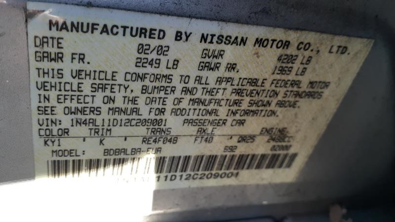 NISSAN ALTIMA 2002 AT 2.5L (4 cylinder), non-locking