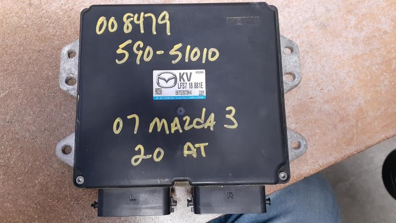 2007 MAZDA MAZDA 3  07 Electronic Control Module; (mounted By Battery) 2.0L AT ID LFS7-18881-A Thru E Engine Control Module