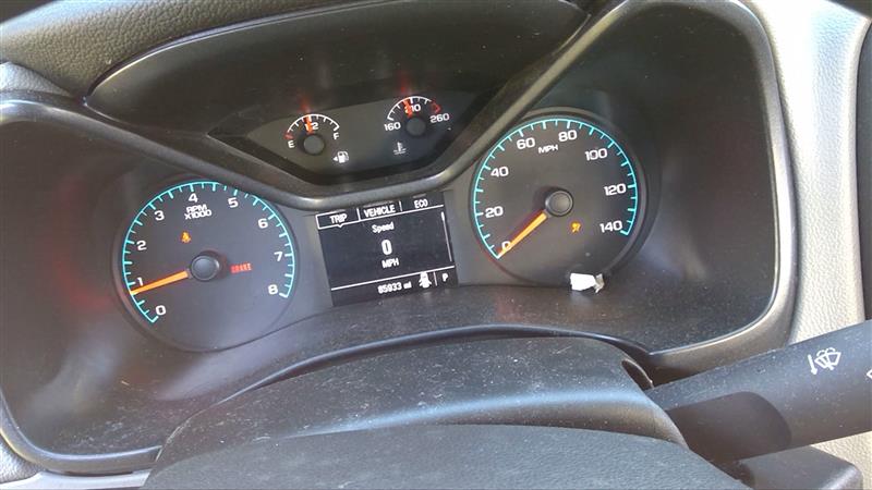 2019 CHEVROLET COLORADO  19 (cluster) MPH And KPH (opt UMN) Gasoline 1 Color Graphic Display (opt UDC) ID 84624950 Speedometer Head Cluster