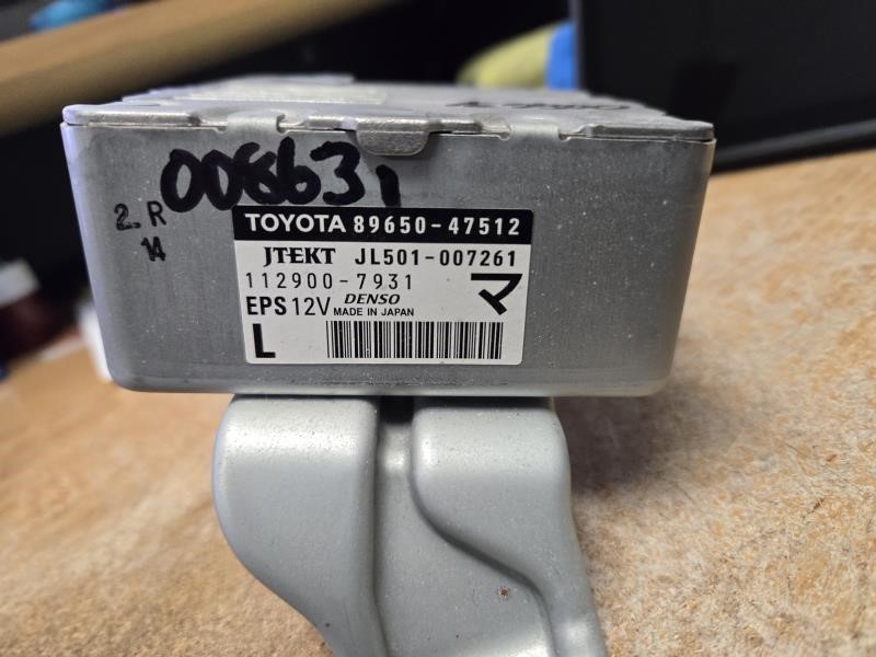 2014 TOYOTA PRIUS  14-15 Steering; (LH Dash) Prius (VIN DU 7th And 8th Digit) ID 89650-47512 Chassis Control Module