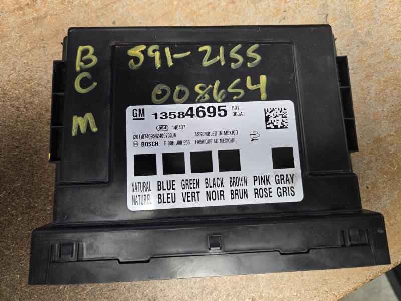 2014 CHEVROLET EQUINOX  14 Body Control (BCM); (LH Side Dash) Active Noise Control (opt VQN) ID 22929627 Chassis Control Module