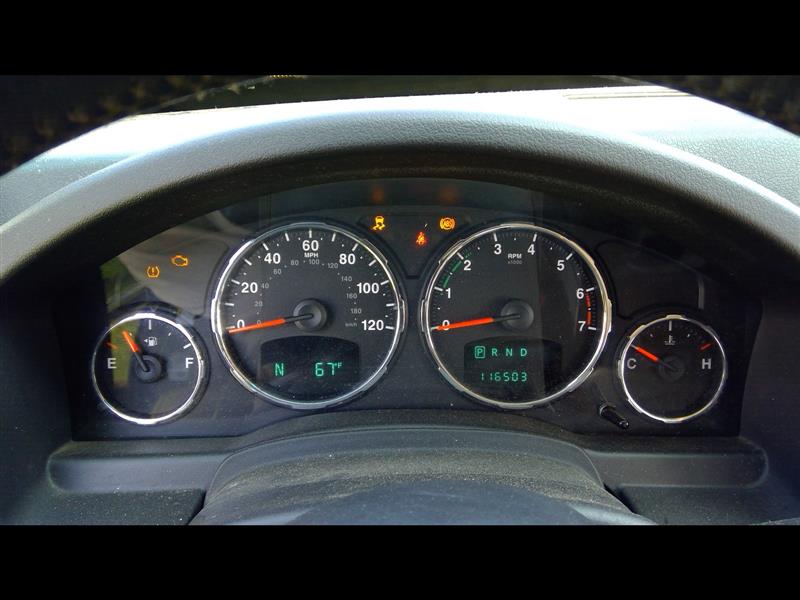 2011 JEEP LIBERTY  11 (cluster) (3.7L) Sport MPH (without Vehicle Information Display) W/compass And Outside Temperature Speedometer Head Cluster