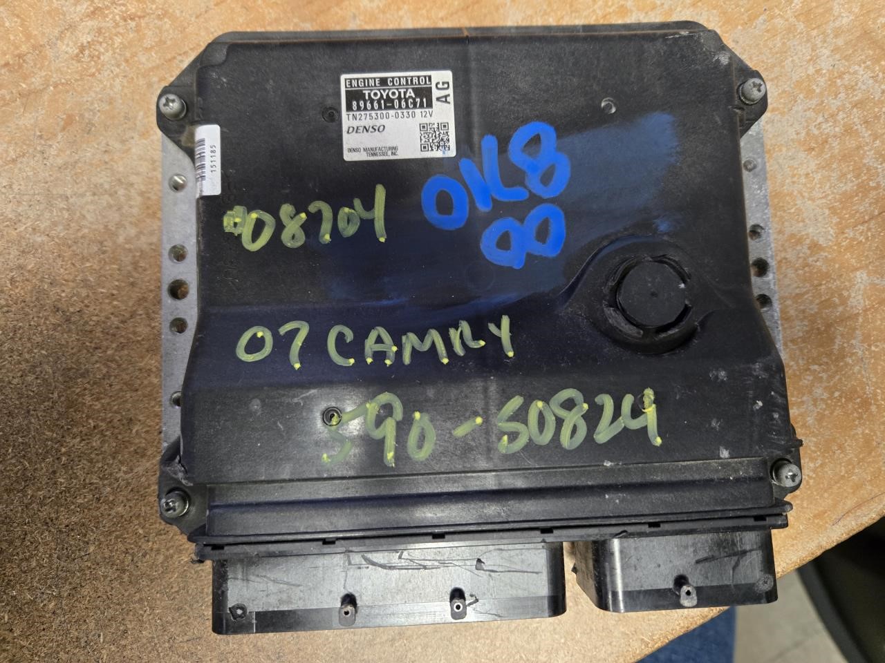 TOYOTA CAMRY 2007 Electronic Control Module engine control, (without hybrid), 4 cylinder, AT, California emissions Engine Control Module