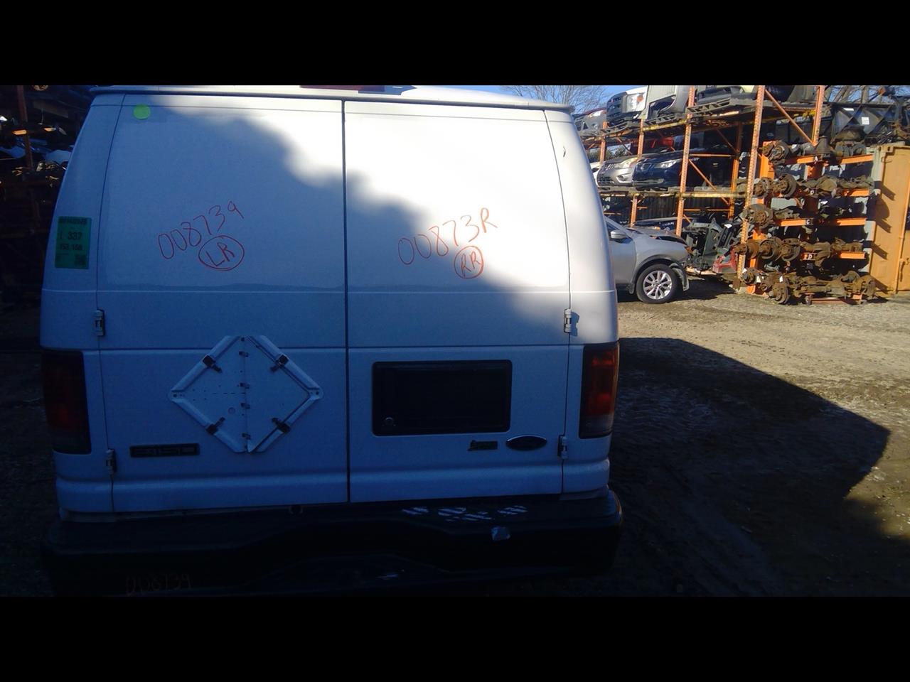 2010 FORD FORD E150 VAN  09-14 W/o Window; R. W/o Rear View Camera Door Assembly Rear Back
