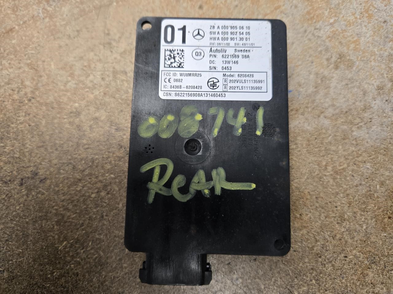 2014 MERCEDES-BENZ MERCEDES GL-CLASS  14 166 Type GL63 Radar Unit Behind Front And Rear Bumper Cover Corners (ID 0009055701) Camera Projector