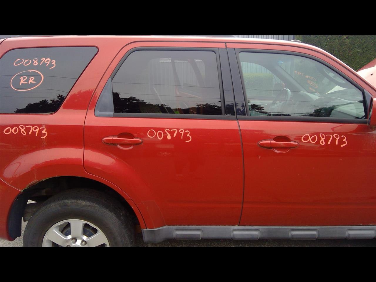 2010 FORD ESCAPE  08-12 (electric Windows) Privacy Tint Glass R. Door Assembly Rear Side