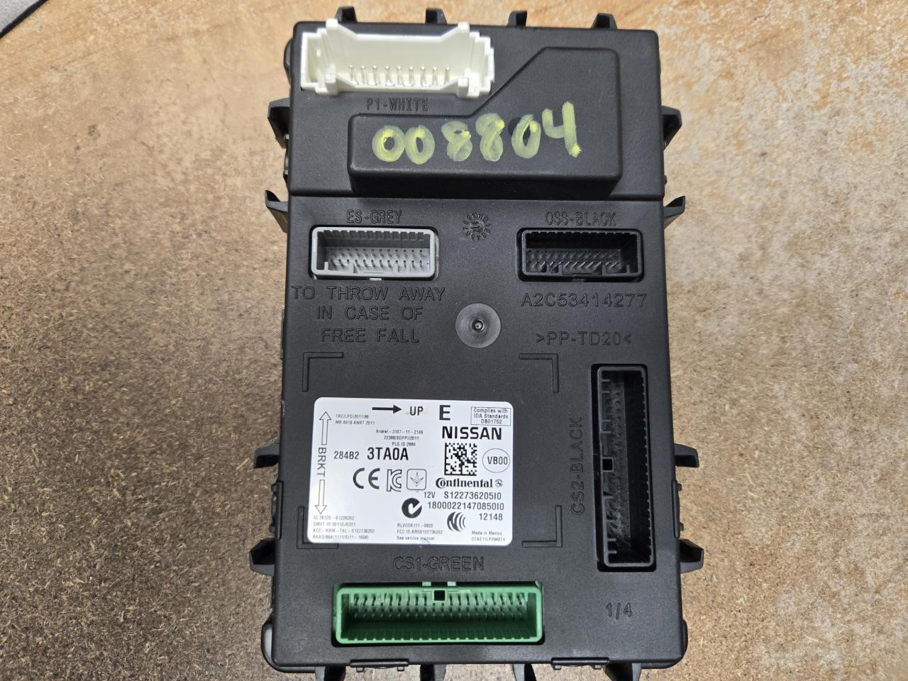2013 NISSAN ALTIMA  13 Body Control (BCM); (body Control LH Dash) Sdn Chassis Control Module