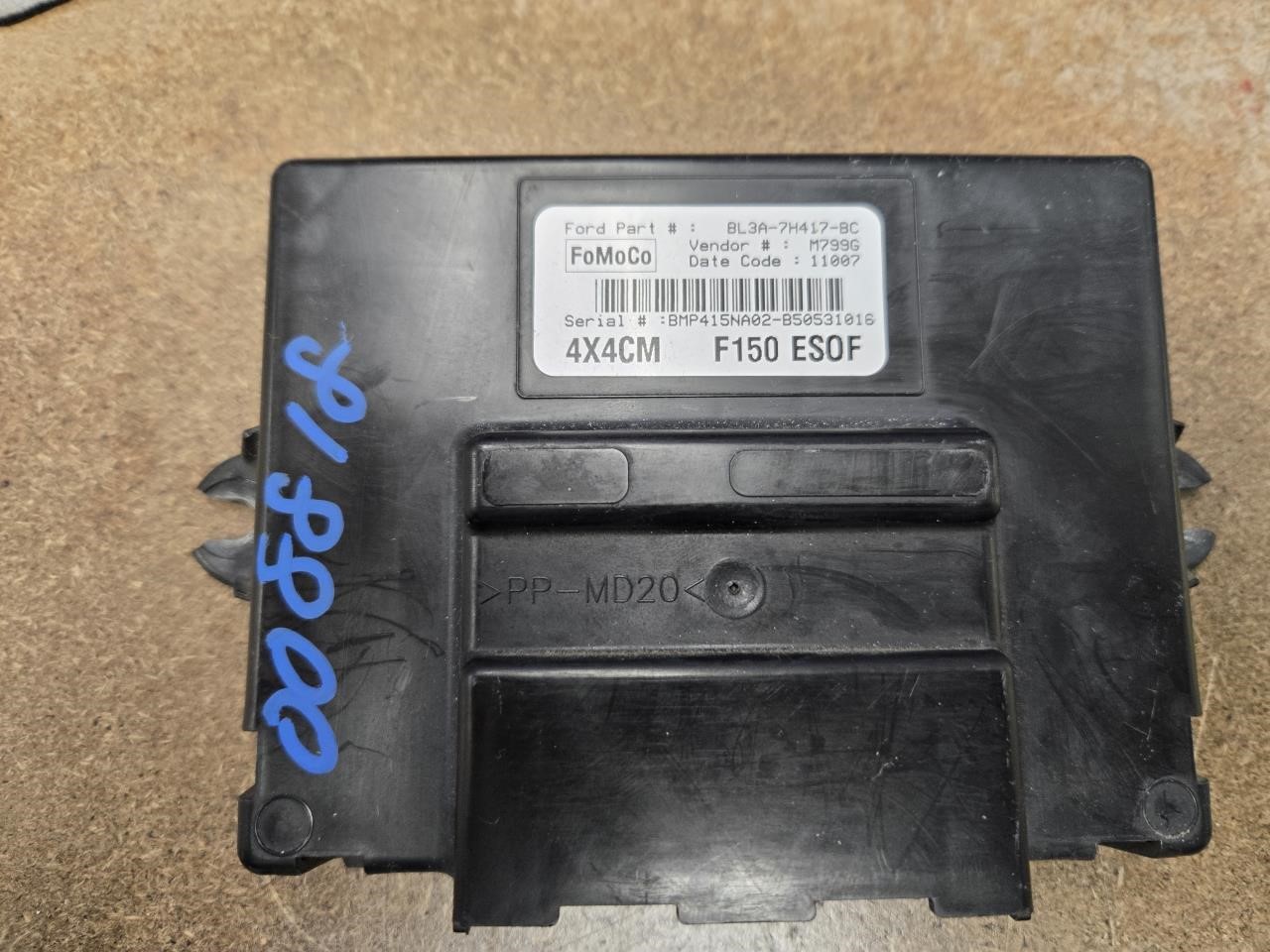 2011 FORD FORD F150 PICKUP  11 Transfer Case; Electric Transfer Case 3 Mode Transfer Case W/o Electronic Locking Differential; ID BL3A-7H417-BC Chassis Control Module