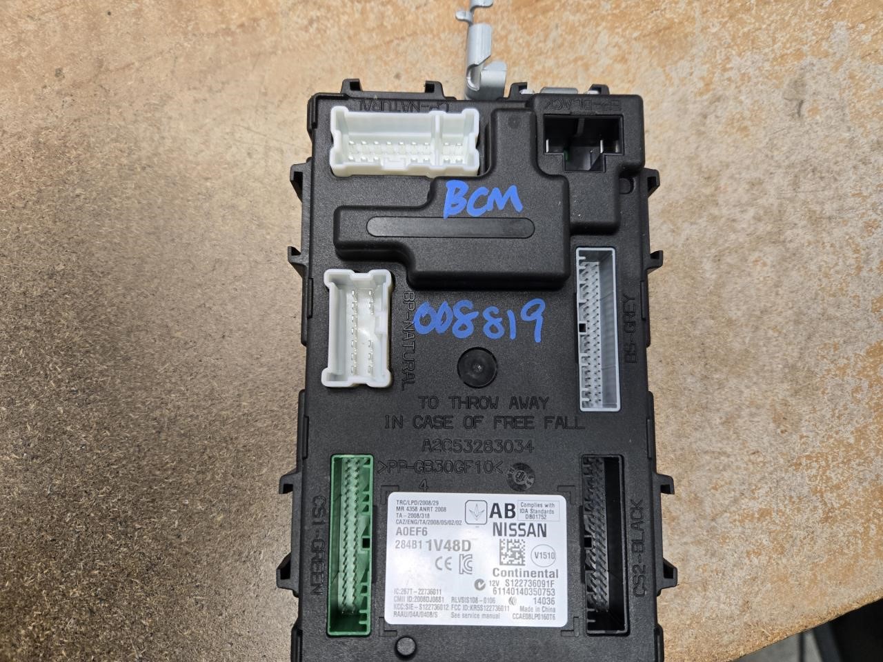 2014 NISSAN MURANO  13-14 Body Control (BCM); (under LH Dash) 4 Dr Chassis Control Module