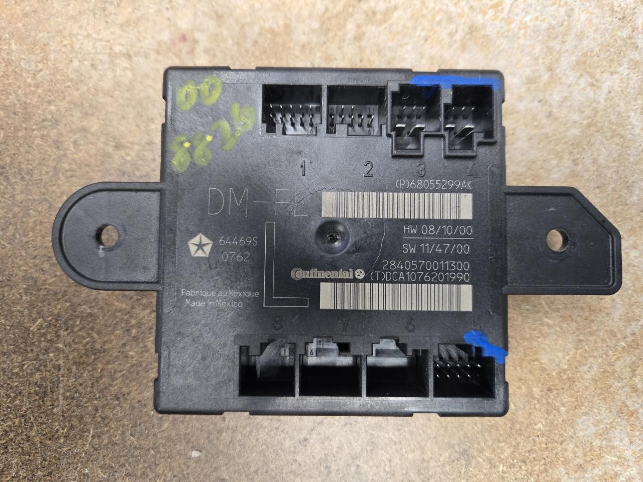 2012 JEEP GRAND CHEROKEE  12-13 Door; Doors (door Mounted) Manual Folding Mirror L. Chassis Control Module