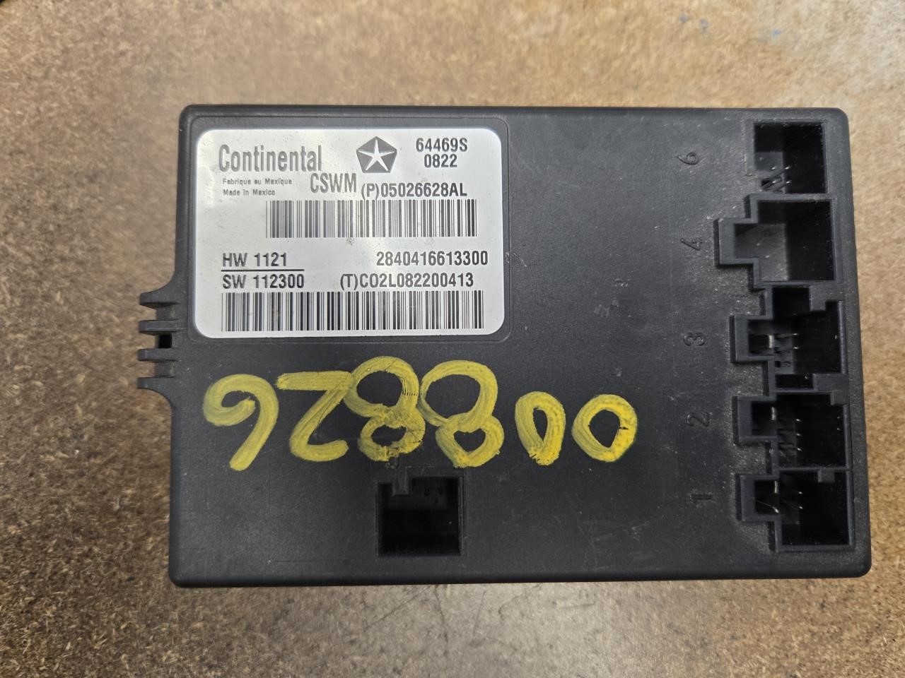 2012 JEEP GRAND CHEROKEE  12-13 Seat; (heat Control) ID 05026628AL Chassis Control Module
