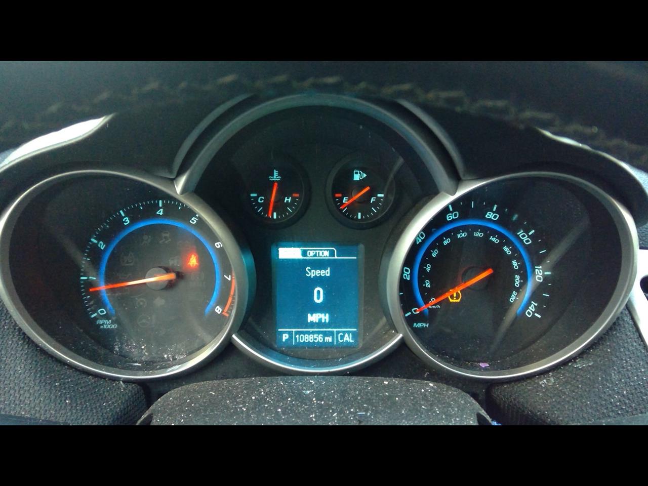 2015 CHEVROLET CRUZE  16 VIN P (4th Digit Limited) MPH (US Market) W/black Cluster (opt B76) Speedometer Head Cluster
