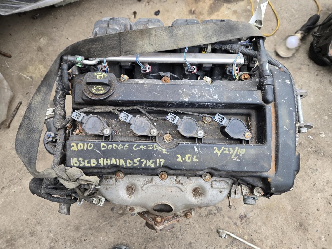 2010 DODGE CALIBER  10 2.0L (VIN A 8th Digit) W/flow Control Valve (mounted To Intake Manifold) Engine Assembly