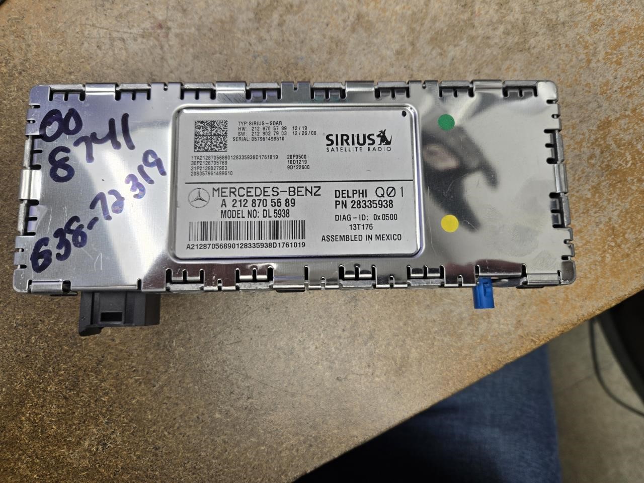 2014 MERCEDES-BENZ MERCEDES GL-CLASS  16 166 Type; GL63 Receiver Satellite ID 2128705889 Radio Audio