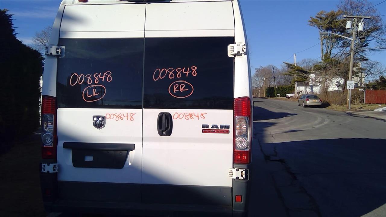 2018 RAM PROMASTER 1500 VAN  19-20 (hinged) High Roof W/window (fixed) Privacy Tint Glass W/o Heated Glass; R. Door Assembly Rear Back