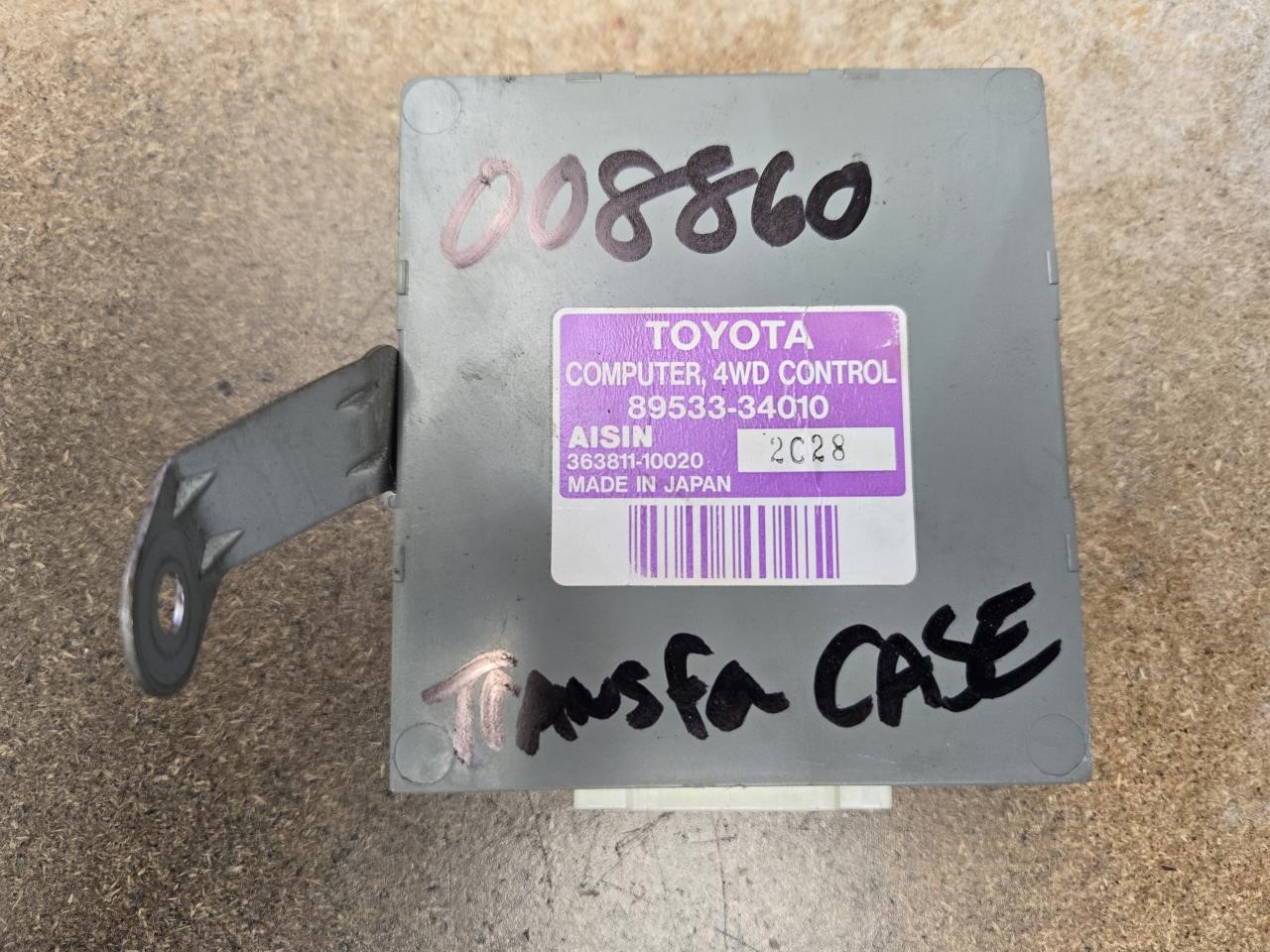 TOYOTA TUNDRA 2000-2002 Transfer Case (RH dash) Chassis Control Module
