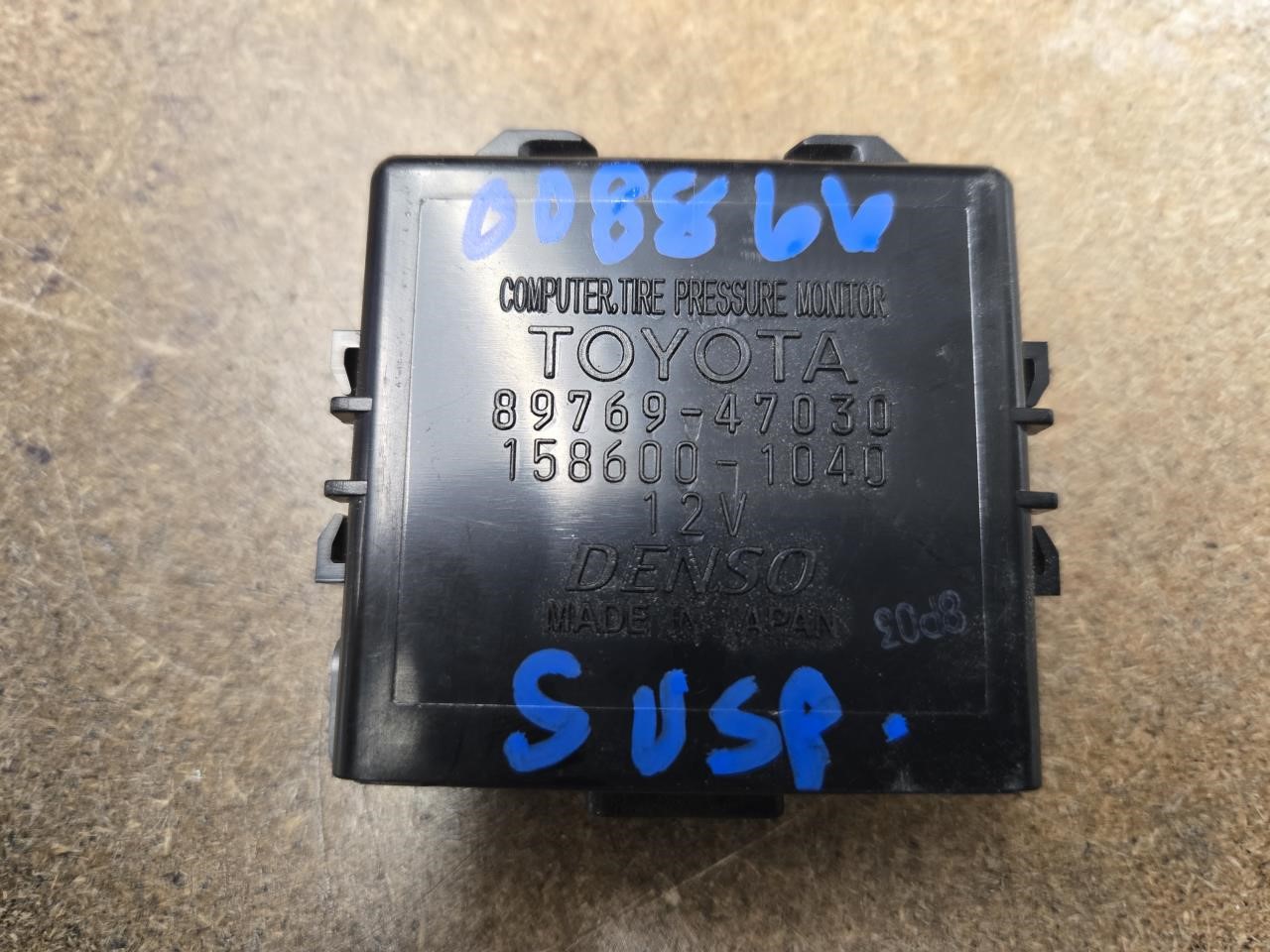 TOYOTA PRIUS 2012-2015 Suspension (TPMS), Prius (VIN DU, 7th and 8th digit) Chassis Control Module