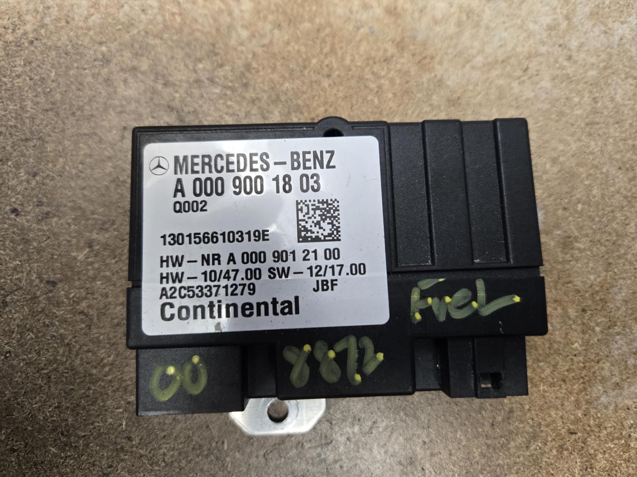 2014 MERCEDES-BENZ MERCEDES GL-CLASS  15 166 Type Fuel Pump; GL63 ID 0009007306 Chassis Control Module